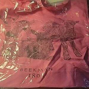 Beekman 1802 Pink Goat Design Tote